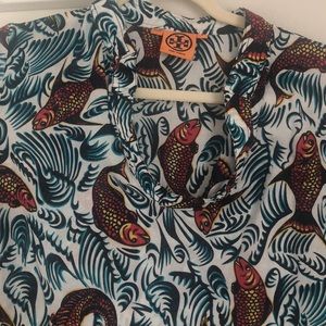 Tory Burch koi tunic dress coverup